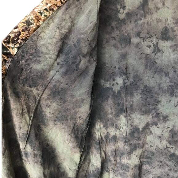 Citron Textured Velvet Robe - Duster - Iridescent and Colorful size M - Picture 7 of 14